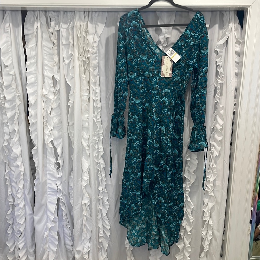 Band of the Free Teal Floral Dress NWT